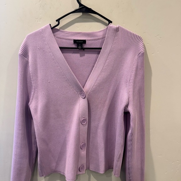 Halogen Purple Rib Cardigan used once Xl - Picture 6 of 6